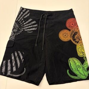 Disney Mickey Mouse Swim Trunks Swimsuit Men’s Board Shorts. Size 34. EUC